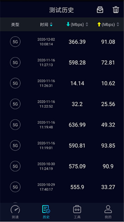 Speedtest5g测速截图5