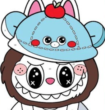 拉布布数字填色