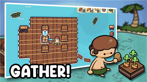 木筏求生2d像素版截图1