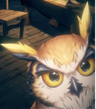 猫头鹰和灯塔木雕图鉴