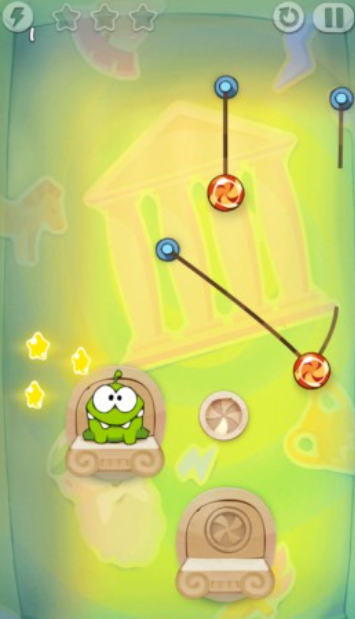 割绳子玩穿越糖果挑战