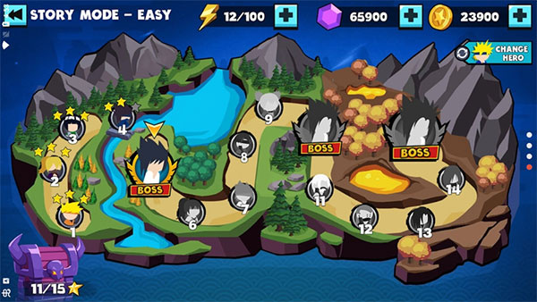 火柴人忍者忍者格斗中文版截图4